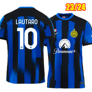 เสื้อกีฬาแขนสั้น ลายทีมชาติฟุตบอล Inter Milan 2023 24 ชุดเหย้า คุณภาพสูง สําหรับผู้ชาย