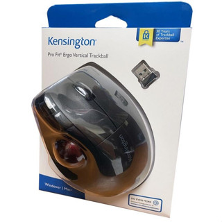 Kensington K75370WW Pro Fit Ergo เมาส์แทรคบอลไร้สาย แนวตั้ง (สีดํา)