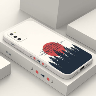 เคสโทรศัพท์มือถือ ลาย Red Sun Grove สร้างสรรค์ สําหรับ Samsung Galaxy A03 A03S A03 Core A13 4G 5G
