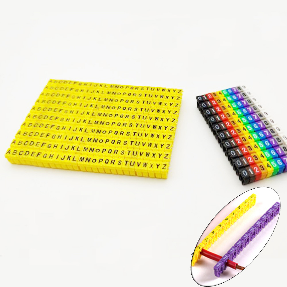 Wire Marker Tag Label สายเคเบิลเครือข่ายสําหรับ Cat5e Cat6 ประเภท Multicolor Number Letter Tidy Mark