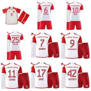 เสื้อกีฬาแขนสั้น ลายทีมชาติฟุตบอล Bayern Munich 2023-24 Season ชุดเหย้า