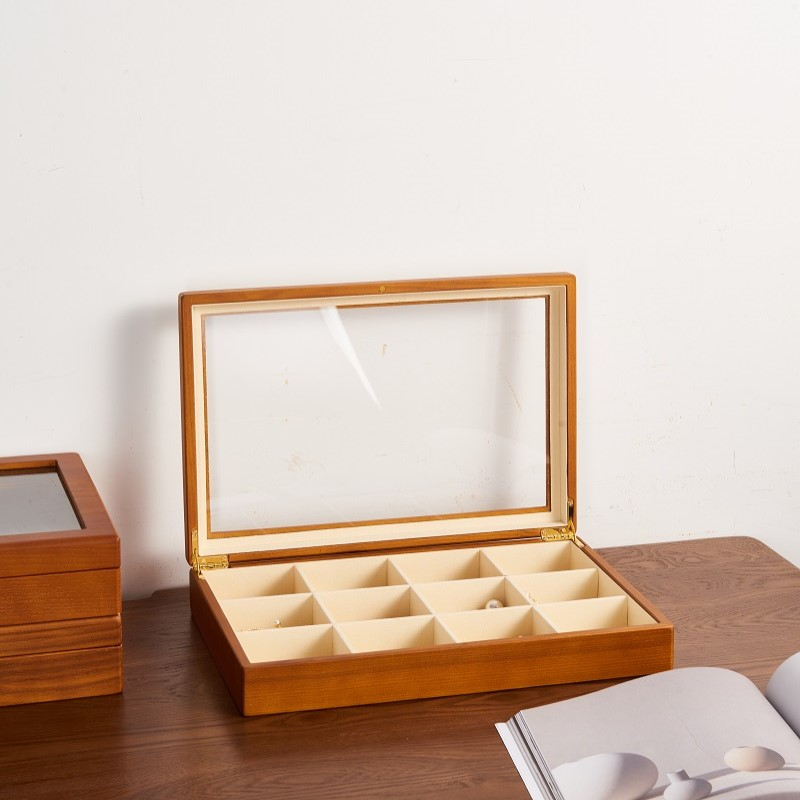Oirlv กล่องไม้ สําหรับเก็บเครื่องประดับ แหวน สร้อยคอ สร้อยข้อมือ ต่างหู X024 - รูปที่ 4