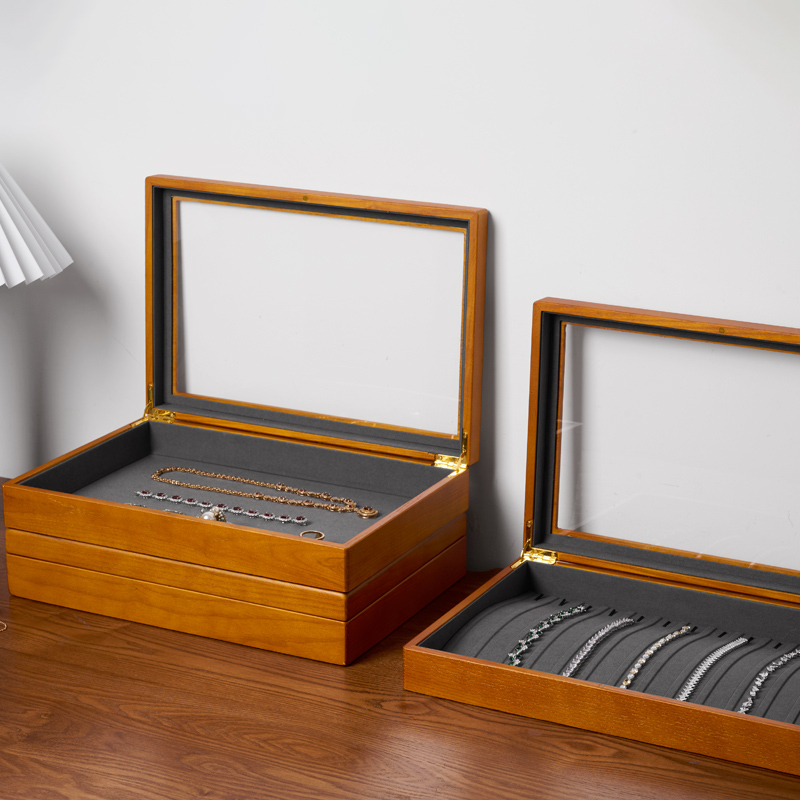 Oirlv กล่องไม้ สําหรับเก็บเครื่องประดับ แหวน สร้อยคอ สร้อยข้อมือ ต่างหู X024 - รูปที่ 2