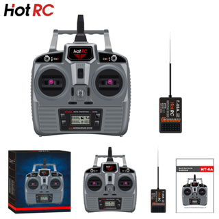 Hotrc Hot RC HT-6A HT6A 4.5-9V 2.4Ghz 6CH PWM FHSS ตัวรับส่งสัญญาณ รีโมตคอนโทรล F-06A F06A ตัวรับสัญญาณ สําหรับรถบังคับ เรือ รถถัง