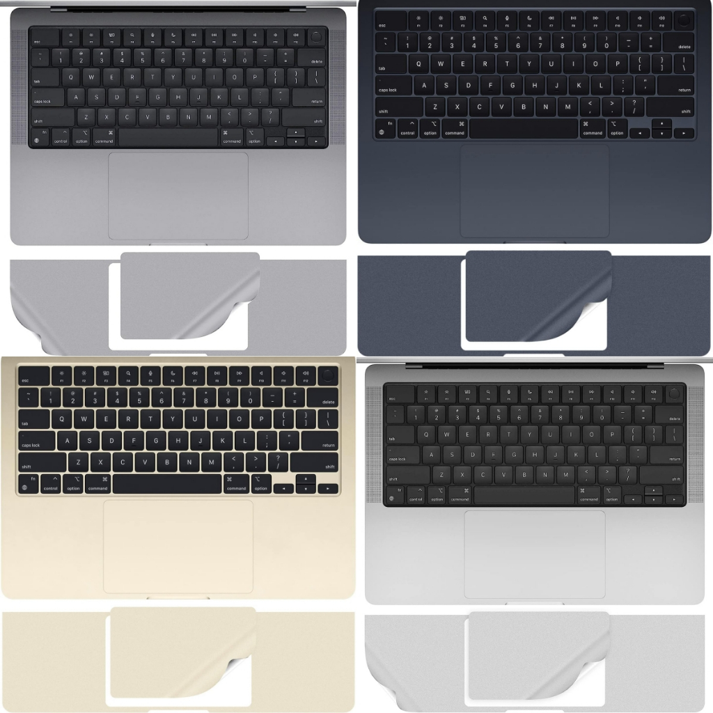 สติกเกอร์ป้องกันฝ่ามือ พร้อมสติกเกอร์ป้องกันแทร็กแพด สําหรับ MacBook 2024 M3 A3113 A3114 2023 Air 13 M2 Air 15 A2941 A2681 2022