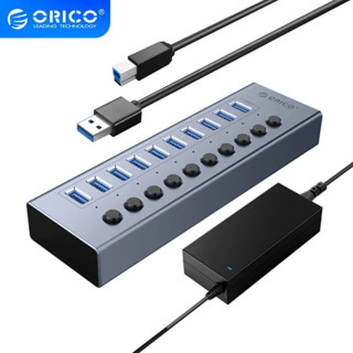 Orico ฮับ USB 3.0 5Gbps 7 10 13 16 พอร์ต สําหรับแล็ปท็อป คอมพิวเตอร์