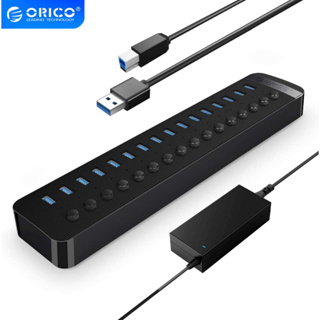 Orico ฮับ USB 3.0 5Gbps 100 ซม. 7 10 13 16 พอร์ต สําหรับแล็ปท็อป คอมพิวเตอร์(CT2U3)