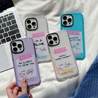 CASE.TIFY High end air cushion protection phone case for iphone 14 14plus 14pro 14promax 13 13pro 13promax BLACKPINK signature pattern 12 12pro 12promax 11 11promax Cute Cartoon Soft Casing x xr xsmax 7plus 2023 New design Highquality