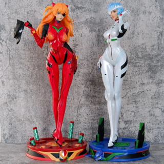 โมเดลฟิกเกอร์ PVC รูปการ์ตูนอนิเมะ Neon Genesis Evangelion Asuka Langley Ayanami Rei GK ขนาด 48 ซม. ของเล่นสะสม สําหรับเด็ก