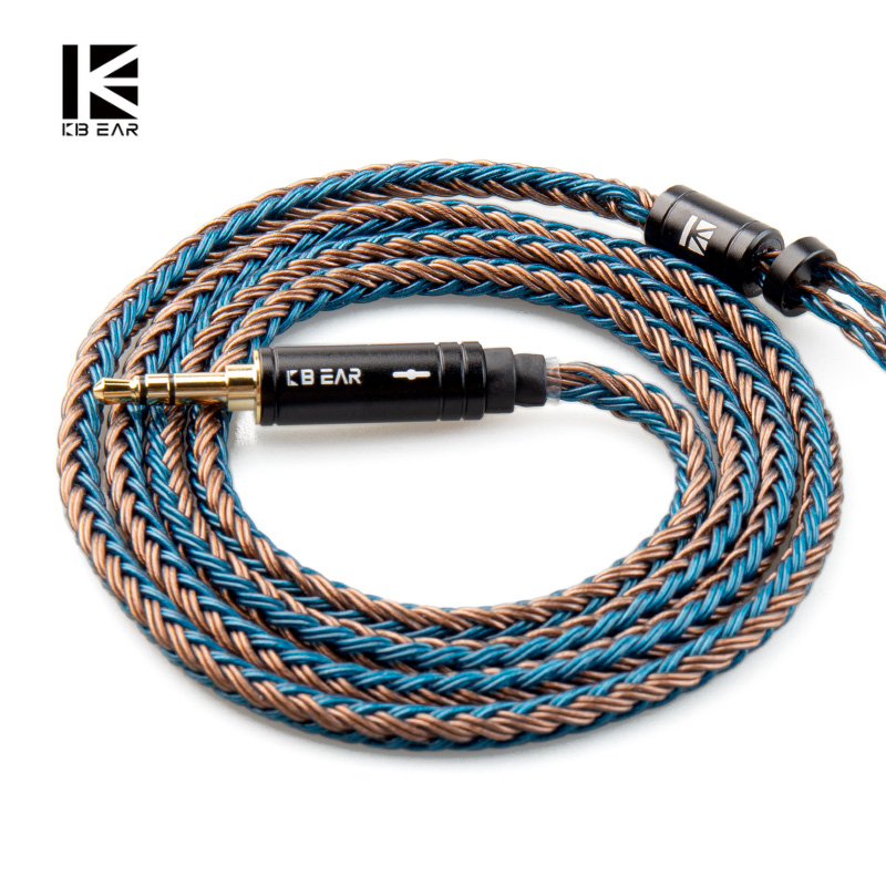 Kbear ST16 คริสตัล 16 คอร ์ สายอัพเกรด 5N ทองแดงเดี ่ ยวชุบเงิน MMCX/QDC/2PIN Connector