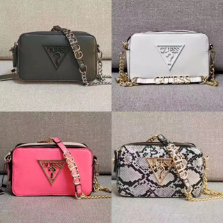 พร้อมส่ง Guess Factory กระเป๋าสะพายไหล่ สะพายข้าง ใส่กล้อง แต่งสายโซ่ สําหรับผู้หญิง