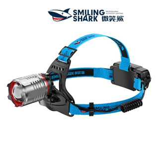 Smile Shark ของแท้ TD5050 ไฟหน้า Led M77 เลเซอร์สีขาว 6,000lm สว่างมาก ระยะไกล 4 ความเร็ว ชาร์จ USB กันน้ํา ซูมได้ สําหรับตั้งแคมป์ ปีนเขา กลางแจ้ง