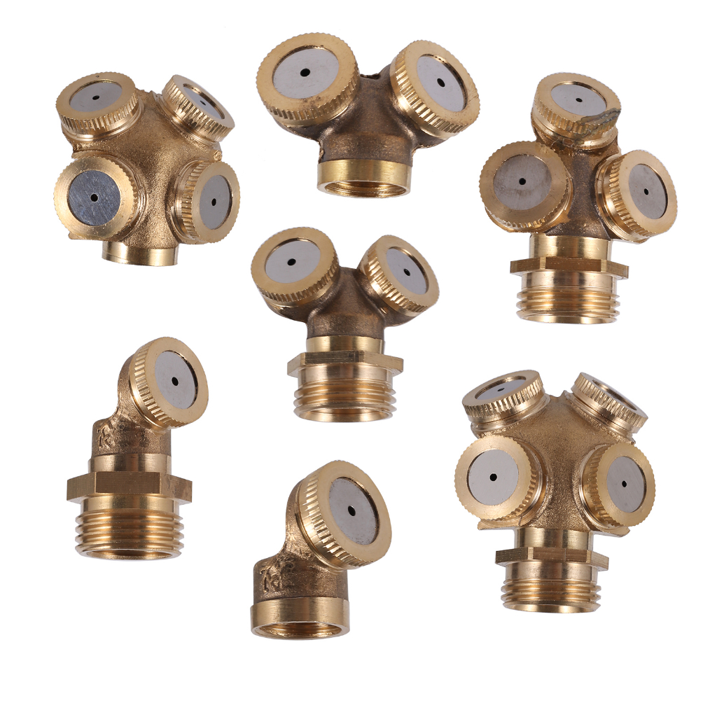 1/2/3/4หลุมทองเหลืองปรับหัวฉีดสเปรย์1/4 "1/2 "เครื่องพ่นสารเคมีระบายความร้อนกําจัดฝุ่นสนามหญ้าการเกษตรสวนผลไม้ฉีดพ่นยาฆ่าแมลงหัวฉีดสเปรย์