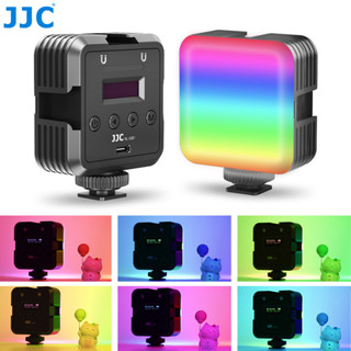 JJC RL-SQ61 ไฟถ่ายภาพ RGB ขนาดเล็กติดตั้งแม่เหล็ก USB Type-C ชาร์จไฟ LED โคมไฟบรรยากาศ พร้อมอะแดปเตอร์รองเท้าเย็น 1/4 "-20 สำหรับกล้อง DSLR สมาร์ทโฟน การถ่ายภาพ Vlog และการสตรีมสด