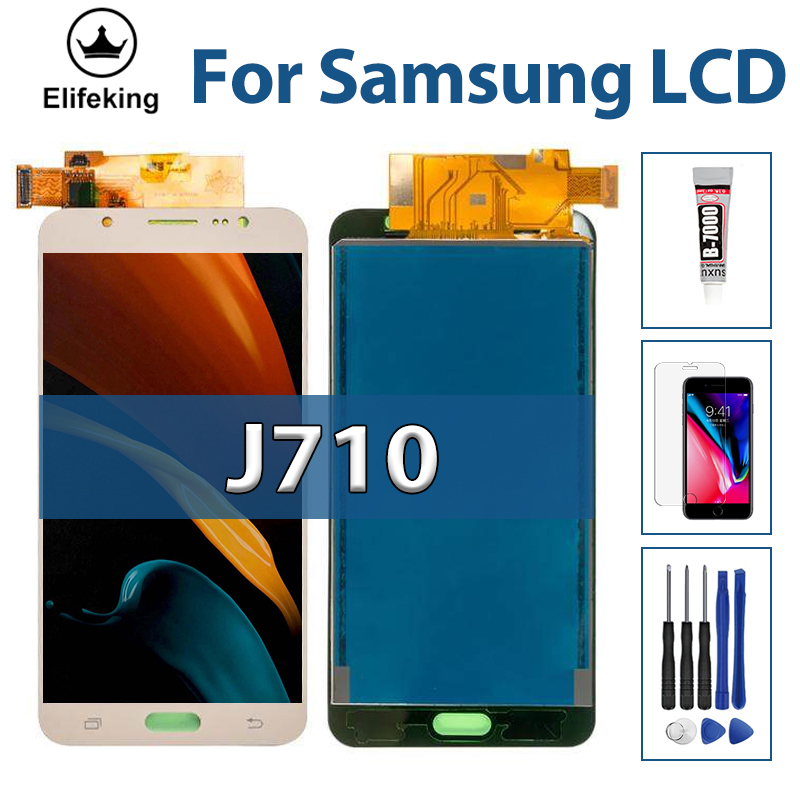 หน้าจอสัมผัส LCD 5.5 นิ้ว สําหรับ Samsung Galaxy J7 2016 J710 J710F J710M SM-J710H