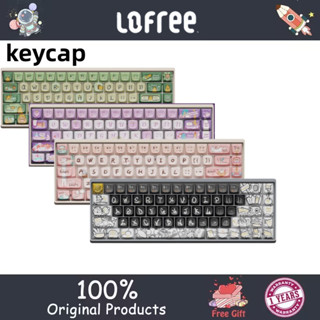 Lofree 0E902 ปุ่มกดคีย์บอร์ด ลายการ์ตูนน่ารัก 68/100 สไตล์เรโทร