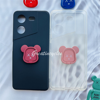 Tecno Pova 5 4G LH7n เคสโทรศัพท์ ซิลิโคนนิ่ม เคสป้องกัน พร้อมแหวนขาตั้ง หมีโหด แบบพกพา บางเฉียบ