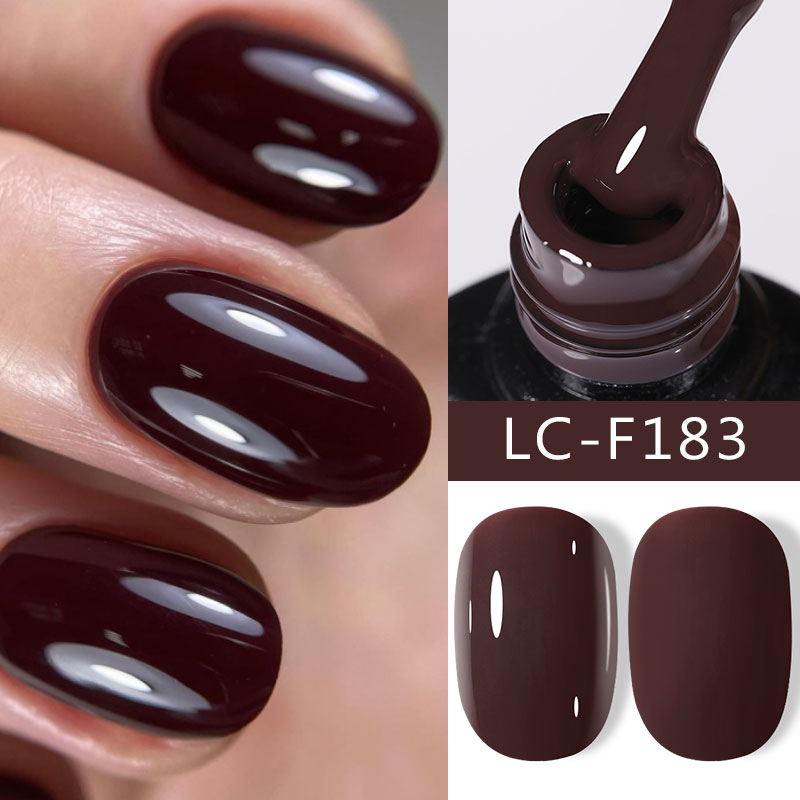 LILYCUTE 7ml สีน้ําตาลกาแฟสีเจลเล็บ Vernis กึ่งถาวรเล็บ Soak Off LED UV เจลเล็บวานิช