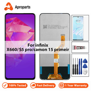 ชุดประกอบหน้าจอสัมผัส LCD ทดสอบแล้ว 100% สําหรับ Infinix S5 Pro 2020 X660 X660C X660B