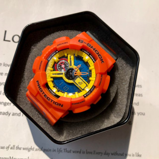 G shock X NARUTO นาฬิกาข้อมือ LED กันน้ํา สีส้ม สําหรับผู้ชาย ผู้หญิง