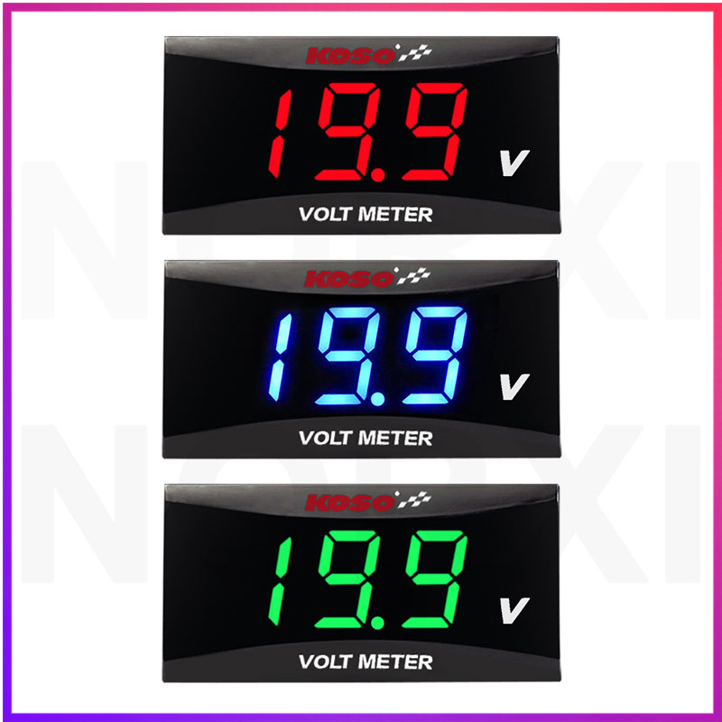 โวลต์มิเตอร์วัดแรงดันไฟฟ้า ขนาดเล็ก แบบสากล สําหรับรถจักรยานยนต์ Honda wave110i click 160 Kawasaki Z250 Z300 Z650 w175