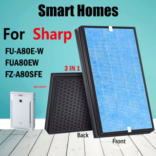 ชุดไส้กรองคาร์บอน HEPA พร้อมพรีฟิลเตอร์ สําหรับ SHARP FU-A80E-W FZ-A80SFE