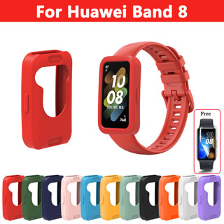 เคสซิลิโคน สําหรับ Huawei band 8 นิ่ม TPU เคสสมาร์ทวอทช์ กรอบป้องกันหน้าจอ อุปกรณ์เสริม