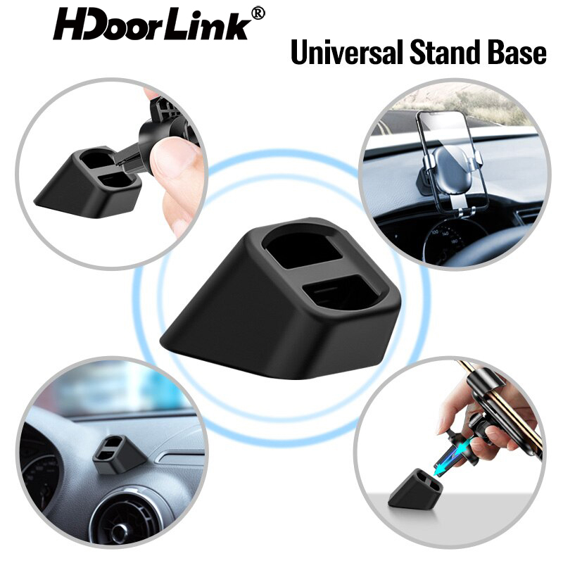 Hdoorlink ฐานยึดโทรศัพท์มือถือในแผงควบคุมรถยนต์ที่วางโทรศัพท์ Car Air Outlet Clip Bracket Base แท่นวางนำทาง GPS ของสมาร์ทโฟน