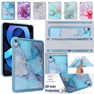 For iPad Mini 4 5 6 Air 2 3 4 5 9.7 2017/2018 Pro 10.5 10.9 11 7th/8th/9th/10th Generation 10.2 2019/2020/2021/2022 Marble Pattern Back Case Anti-fall Tablet Cover