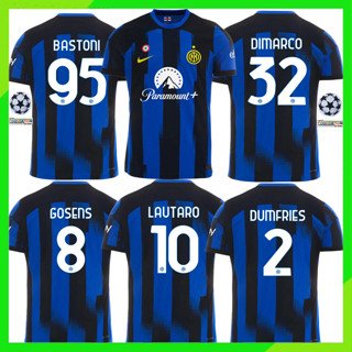 เสื้อกีฬาแขนสั้น ลายทีมชาติฟุตบอล Inter Milan 2023 2024 คุณภาพสูง