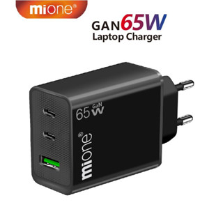 Mione อะแดปเตอร์ที่ชาร์จแล็ปท็อป 65W GaN Type C USB C PD สําหรับ NoteBook MagBook