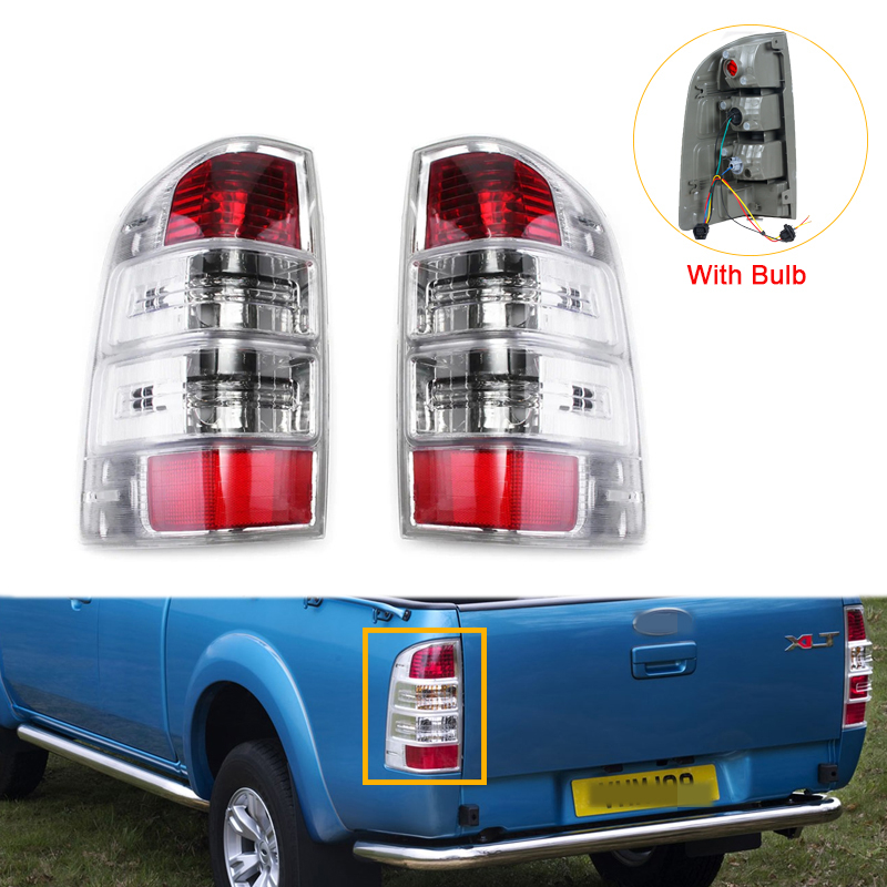 ไฟท้าย for Ford Ranger 2006-2011 ฟอร์ด เรนเจอร์ ปี ไฟท้าย พร้อมขั้ว และหลอดไฟ Tail light Tail lamp Ford