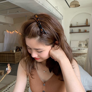 กิ๊บติดผม ประดับโบว์ สีเหลืองอําพัน สไตล์เกาหลี สําหรับผู้หญิง