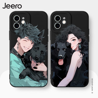 Jeero เคสคู่ เคสไอโฟน คู่รัก กันกระแทกซิลิโคนนุ่มการ์ตูนน่ารักตลก เคสโทรศัพท์ Compatible for iPhone 15 14 13 12 11 Pro Max SE 2020 X XR XS 8 7 6 6S Plus พลัส HFE2632