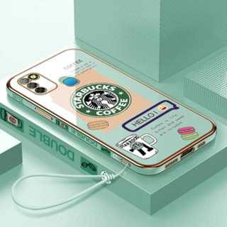 เคสโทรศัพท์มือถือนิ่ม ทรงสี่เหลี่ยม ป้องกันกล้อง ลายฉลาก Starbucks แฟชั่นหรูหรา สําหรับ Moto G60 G40 Fusion G60S G62 G22 G32 G52 G53 G42