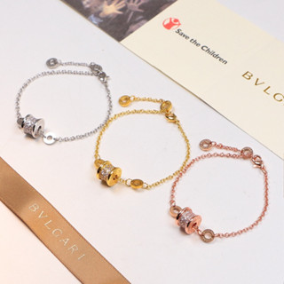 ใหม่ B&amp;V สร้อยข้อมือ ไทเทเนียมเหล็ก 18K ประดับเพชร ขนาดเล็ก สีโรสโกลด์ เครื่องประดับ สําหรับผู้ชาย คู่รัก