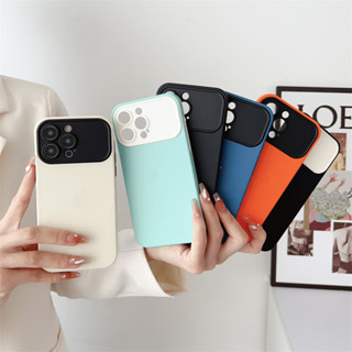 2 in 1 เคสโทรศัพท์มือถือ ฉีดน้ํามัน หน้าต่าง ขนาดใหญ่ สําหรับ iphone 14 pro max 13 pro msx