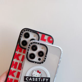 HelloKitty CT อะคริลิคฝาครอบแม่เหล็กสําหรับ iphone 11 12 13 14 15 16 17 air plus promax เคสป้องกัน