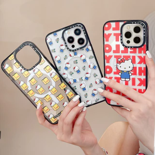 HelloKitty CT อะคริลิคฝาครอบแม่เหล็กสําหรับ iphone 11 12 13 14 15 16 17 air plus promax เคสป้องกัน