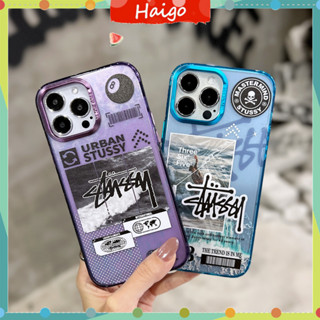 เคสโทรศัพท์มือถือ พลาสติกแข็ง STUSSY ลายโลโก้ แฟชั่น สําหรับ iPhone14 13 12 Mini 11 PRO MAX 6 6s 7 8plus SE2 X XS XR XSMAX #HG6051