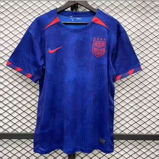 เสื้อกีฬาแขนสั้น ลายทีมชาติฟุตบอล USA 2023-24 ชุดเยือน สําหรับผู้ชาย