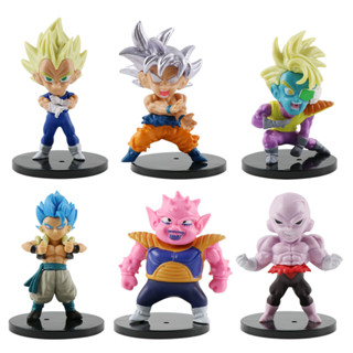 โมเดลฟิกเกอร์ PVC อนิเมะดราก้อนบอล Z Son Goku Vegeta Fusion Gogeta Jiren Frieza Force Dodoria Q Version ขนาด 8-10 ซม. 6 ชิ้น ต่อชุด