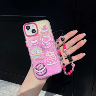 เคสโทรศัพท์มือถือแบบนิ่ม tpu ลายเค้กสีชมพู สําหรับ iPhone 12promax 13pro 14 14promax 14pro 12pro