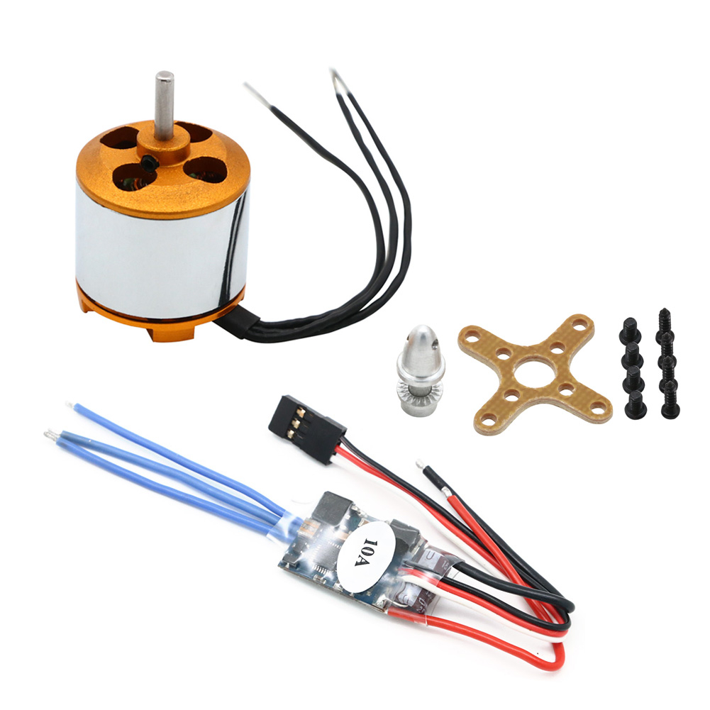 มอเตอร์ไร้แปรงถ่าน A1510 2200KV 2800KV 13T พร้อมเมาท์ 10A ESC สําหรับโดรน เครื่องบินบังคับ KK Quadco