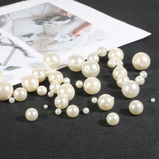 [3-20 มม.] ไข่มุก Abs สีขาว สีเบจ สําหรับทําสร้อยคอ สร้อยข้อมือ DIY