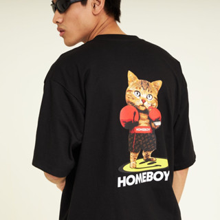 Homeboy เสื้อยืด ลายแมวแคทไฟท์ สําหรับผู้ชาย