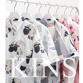 【kin】เสื้อเชิ้ตแขนสั้น แฟชั่นใหม่ สําหรับผู้ชาย