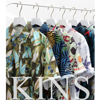 【kin】ใหม่ เสื้อเชิ้ตฮาวาย แขนสั้น ลําลอง สําหรับผู้ชาย