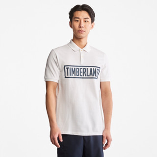 เสื้อโปโลแขนสั้น พิมพ์ลายโลโก้ Timberland สําหรับผู้ชาย