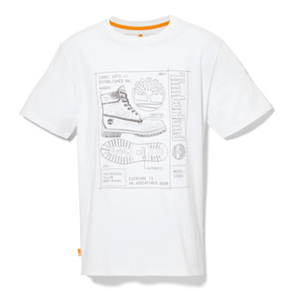 เสื้อยืด พิมพ์ลาย Timberland Blueprint Boot Front-Graphic สําหรับผู้ชาย